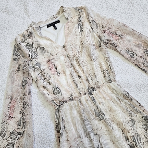 White House Black Market Snake Soft Blouson Dress - Picture 4 of 11